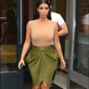 Kim inspired olive skirt
